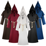 万圣节死神cosplay服装五鬼服中世纪修士袍僧侣，服巫师牧师cos服