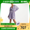 香港直邮潮奢 ASOS 女士设计珠片裹式迷你连腰带淡紫色连衣裙