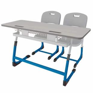 简约学生课桌椅双人可调节高度桌椅教育培训机构中纤板课桌椅