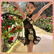 洛利塔夏季女童拉丁舞裙，演出服表演服儿童高端专业练功服拉丁舞服
