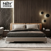 纳威现代简约布艺床软包床，时尚科技布床意式卧室，意大利风格家具