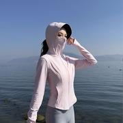 冰丝防晒衣女夏季防紫外线，2024大帽檐透气外套修身防晒服薄款