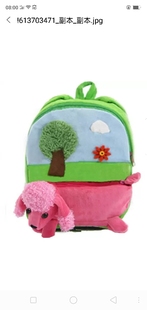 1~6岁幼儿园，双肩书包宝宝旅行背包儿童，书包毛绒玩具