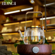 新宜龙家用下午茶具耐热玻璃花草茶壶带过滤不锈钢茶滤提梁泡茶销