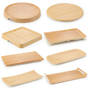 密胺盘子仿木纹塑料托盘长方形，火锅烧烤盘子，长条寿司平盘摆盘商用