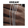 KREAM S925 silver snake纯银镀白金项链细蛇骨链男女锁骨 方蛇链