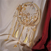 新娘团扇古风大红成品中式婚礼秀禾扇双面结婚手工diy材料包喜扇.