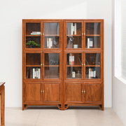 红木家具刺猬紫檀书柜，新中式书房家用展示柜，全实木花梨木书架书橱
