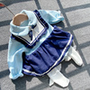 韩国婴儿加绒连体衣哈衣裙(哈衣裙，)子女宝宝学院风，长袖包屁裙可爱洋气套装