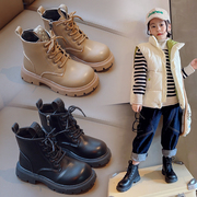 女童靴子秋冬2022儿童加绒短靴，韩版中大童，马丁靴时尚洋气棉靴