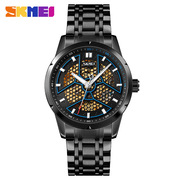 skmei时刻美创意男士，镂空机械手商务，夜光品牌圆形普通国产腕表