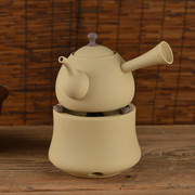 无釉酒精炉明火陶壶烧水电陶炉碳炉专用耐热壶，提梁侧把煮茶壶套装