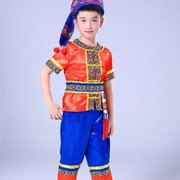 儿童民族演出服男童傣族葫芦丝服装女童少数民族壮族苗族表演服饰