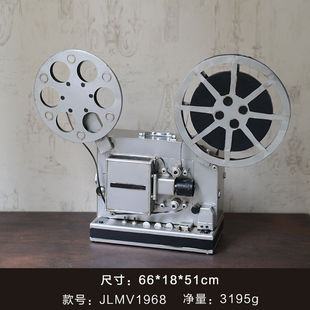 复古摆件老式电影放映机胶片模型摄影投影机服装店咖啡厅橱窗道具
