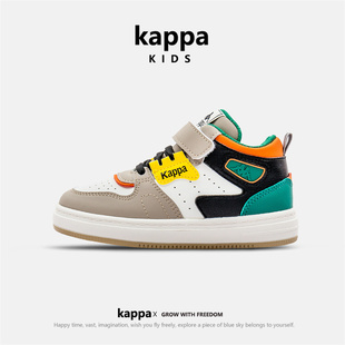 kappa卡帕童鞋男童运动鞋子，儿童板鞋透气夏季春秋女童小白鞋