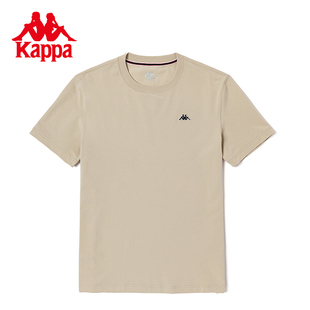 kappa卡帕针织短袖2023男运动t恤休闲圆领，半袖简约背心k0d32td02