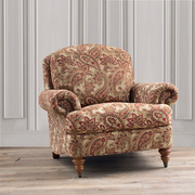 新古典美式单人沙发伊森海德艾伦进口布艺加深加软高舒适羽绒定制