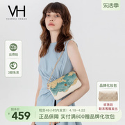 vh女包深海信封包中国风金线工艺时尚，单肩包山茶花斜挎包个性