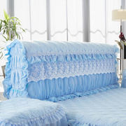 蕾丝全包床头罩床头套防尘罩1.5m1.8米夹棉皮床头套加厚软包北欧
