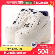 自营|yosuke厚底运动鞋，白色高跟鞋宽松透气舒适厚底鞋