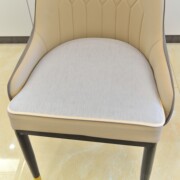 现代北欧轻奢马蹄形椅垫餐椅垫坐垫防滑四季通用玉石白厚纯色