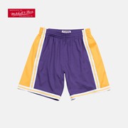 湖人队84年SW复古球裤运动篮球休闲短裤BF风潮NBA-Mitchellness