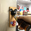 米奇可爱冰箱贴啤酒磁力开瓶器，可爱卡通米老鼠实木，冰箱创意酒起子