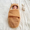 婴儿抱被睡袋宝宝包加厚襁褓初生新生儿秋冬外出款防惊跳两用绒加