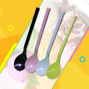 一次性勺子甜品勺布丁勺塑料长柄勺加厚可爱酸奶冰淇淋勺搅拌勺