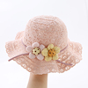女宝宝遮阳帽子夏季薄款大帽檐，婴儿防晒帽，透气纯棉夏天女童太阳帽