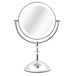 8寸led化妆镜镜子台式带灯化a妆镜插电调光欧式公主镜大号梳妆镜