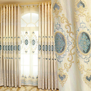 欧式大气客厅窗帘双层豪华窗幔，成品卧室遮光定制成品纱帘别墅