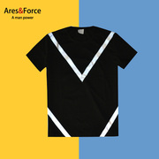 Ares＆Force潮男日系3M反光情侣装短袖T恤原宿风嘻哈男加肥加大码