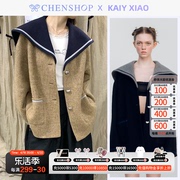 kaiyxiao时尚甜美海军领外套宽松小众，百搭款chenshop设计师品牌