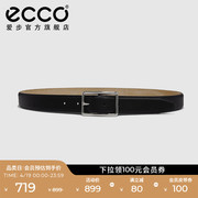 ECCO爱步竖纹时尚男士皮带 商务休闲真皮腰带 9105894