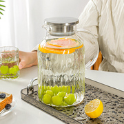 冷水壶家用耐高温凉水壶大容量玻璃扎壶白开水杯客厅装水茶壶套装