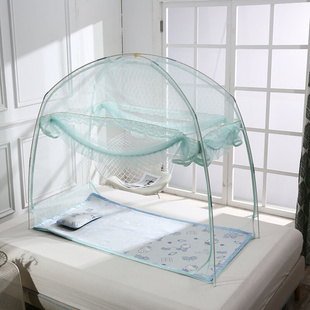 婴儿床蚊帐蒙古包拼接护拦床公主儿童，小床带支架学生，防蚊罩168*88