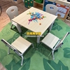 幼儿园实木长方桌儿童可升降课，桌椅套装宝宝早教园画画学习正方桌