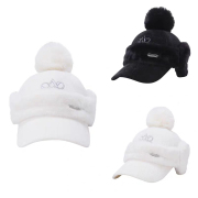 韩国高尔夫球帽女冬季毛绒护耳舒适保暖golf鸭舌帽户外运动防晒帽