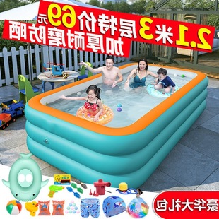 大型充气泳池家用儿童游泳池可折叠加厚加大号到岁成人婴儿水池