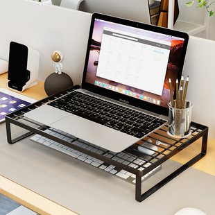 笔记本电脑散热支架烧烤架显示屏，底座托悬空增高型可放键盘游戏本