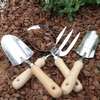 园艺工具三件套大号家用加厚不锈钢铲子耙子套装种花种菜专用工具