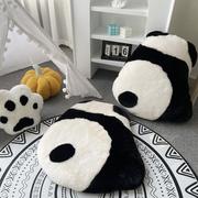 网红可爱熊猫抱枕坐垫仿兔毛，椅垫可爱屁屁垫毛绒，靠垫沙发靠枕垫子