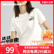 斯凯奇夏季女装短袖圆领透气半袖，跑步运动上衣，休闲短袖t恤衫