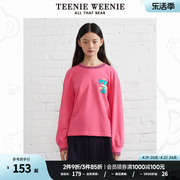 TeenieWeenie小熊圆领套头卫衣宽松韩版短款上衣女装春