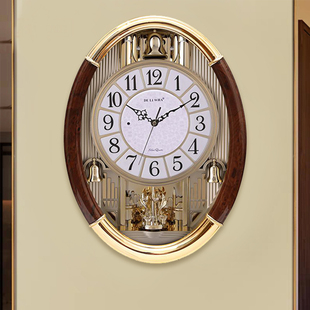 金钟宝欧式挂钟客厅现代简约大号报时钟表，创意静音个性美式石英钟