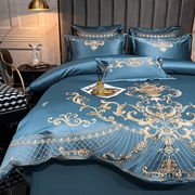 轻奢欧式床单四件套，全棉纯棉高档奢华刺绣，被套1.8m床笠款床上用品