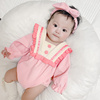 婴儿春装洋气超萌女宝宝连体哈衣服韩版套装公主5满月3个月6一岁4