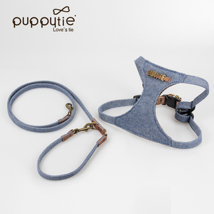 puppytie狗狗牵引绳小型犬狗绳子，遛狗绳背心式，泰迪宠物胸背带定制