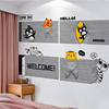 创意猫咪墙面装饰品贴画，卡通遮丑遮脏墙贴纸防水卧室，墙上墙画个性